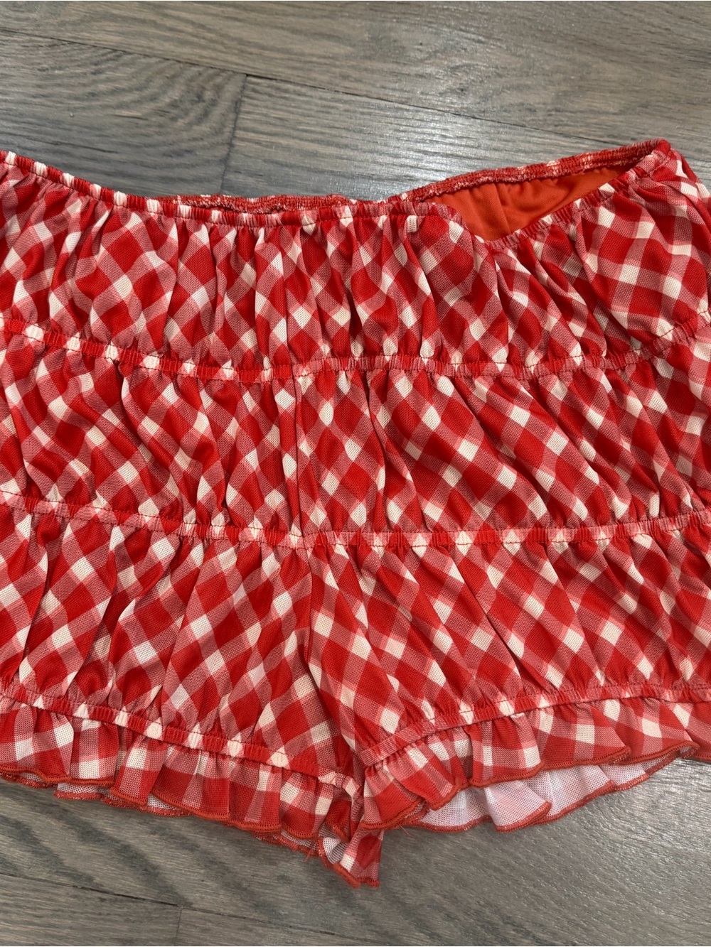 Bailey Rose Red High-Waist Ruffle Shorts Women’s Large ~ WORN ONCE